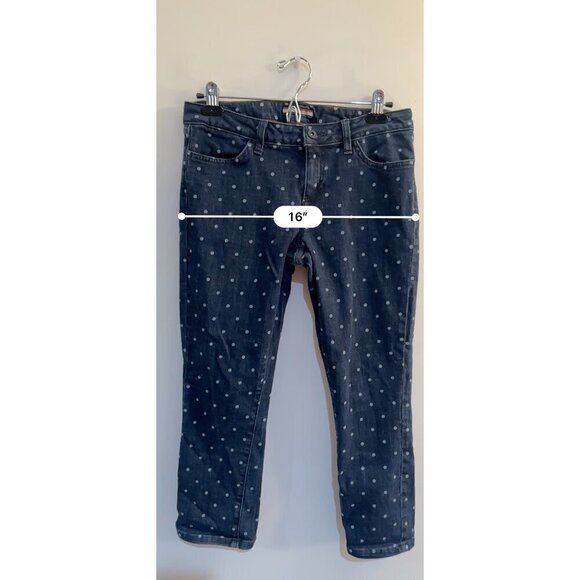 Tommy Hilfiger crop denim polka dot capris size 4 preppy 90s y2k twee - Picture 7 of 10